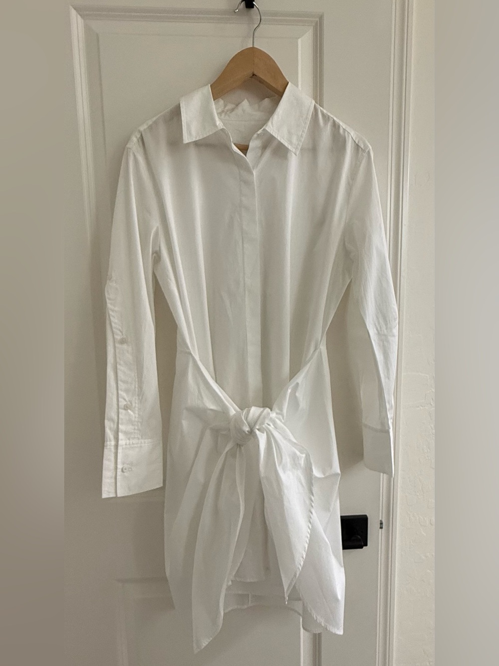 NWT Anthropologie Derek Lam 10 Crosby cotton Tie Front Charlotte Shirtdress - Picture 9 of 14
